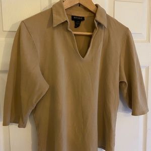 Lane Bryant tan three-quarter sleeves Top